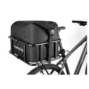 Cesto Traseiro para Bicicleta com Saco - Metal Reforçado 30kg