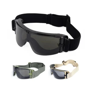 Óculos tácticos militares sem moldura frontal com lentes escurecidas