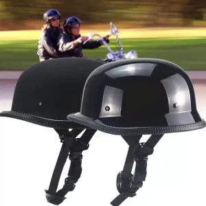Capacete Aberto Estilo Alemão DOT para Moto — Cafe Racer | Preto Brilho e Mate