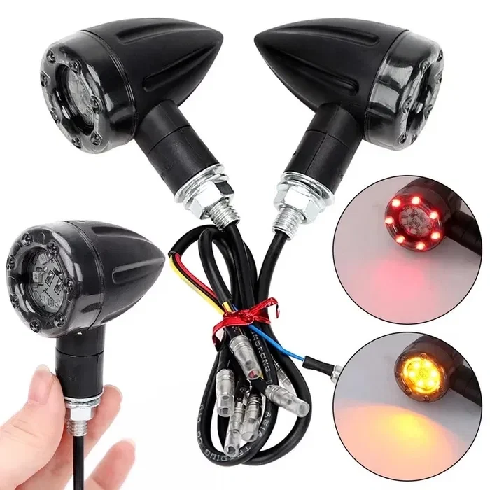 Par de piscas LED com sinal de travão e vários modos