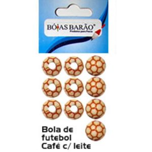 Miçanga Boia Barão cod 370 bolinha futebol CAFE C LEITE