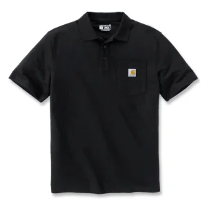 Polo de manga curta para homem Carhartt Loose Midweight com bolso em Preto