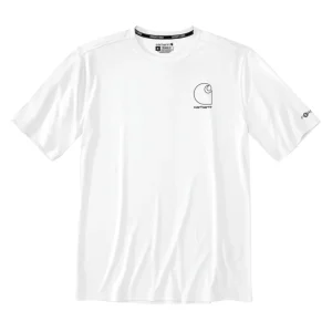 T-shirt com manga curta de homem Carhartt Force Sun Defender Branca