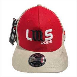 BONE VERMELHO COM BEGE LUMIS