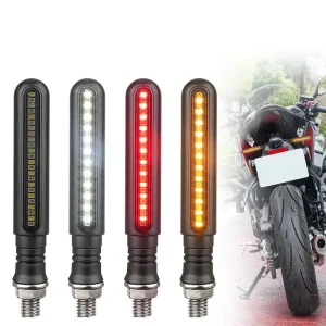Conjunto piscas dinâmicos LED extra longos com luz de presença