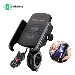 Suporte telemóvel carregador sem fios wireless moto
