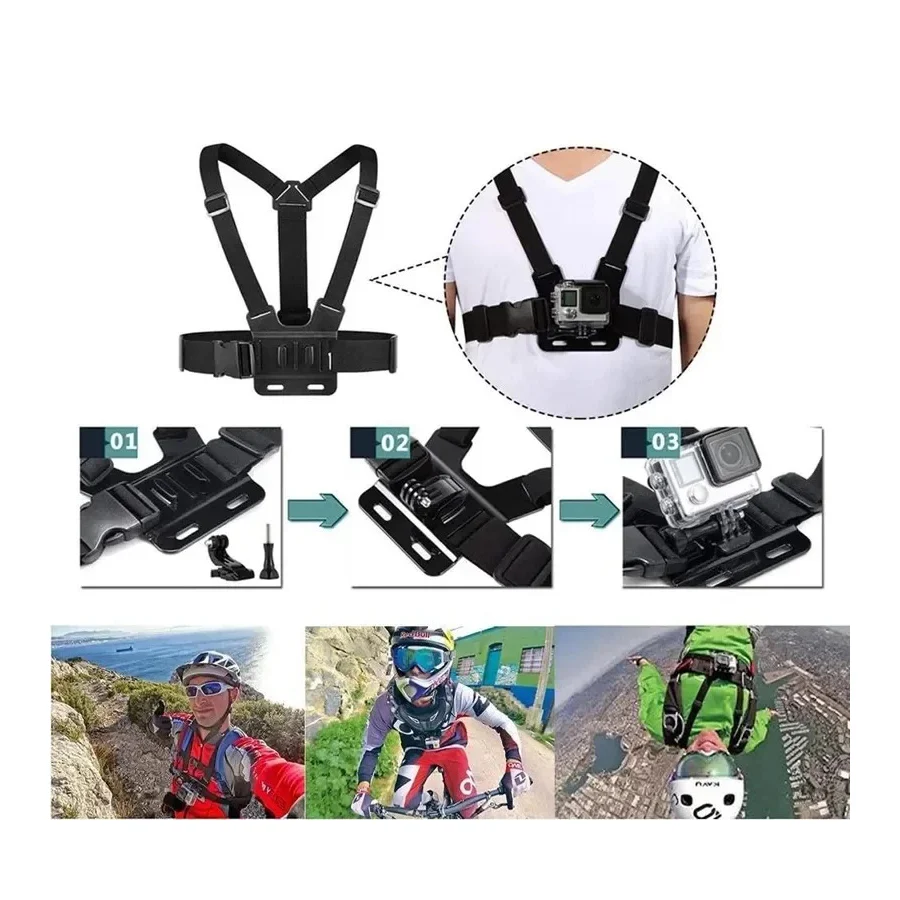 Suporte de colete para telemóvel - Rotação 360° compatível GoPro - Image 3