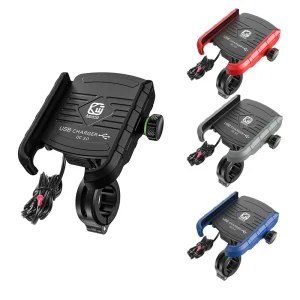 Suporte de Telemóvel para Moto com Carregador Rápido USB 3.0 - Universal