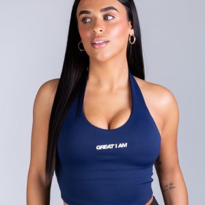 HALTER NECK TOP SOFT CORE FORM NAVY