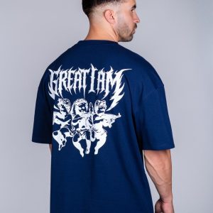 OVERSIZED T-SHIRT IRON ANGEL BLUE
