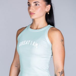 RIB TANKTOP GREAT I AM GREEN