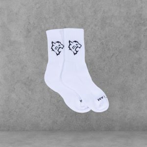 TIGER TRAINING CREW SOCKS WHITE