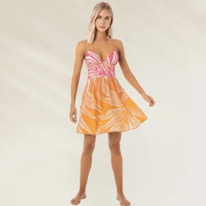 Vestido Curto Ombre Foliage Brielle